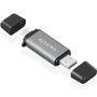 AISENS Lector de Tarjetas ASCR-2AC11-GR Gris USB-C y USB-A